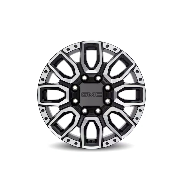 20x8.5-Inch Aluminum Multi-Spoke Wheel in Black with Selective Machining