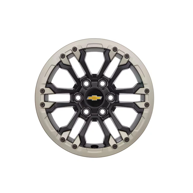 18x8-Inch 12-Spoke Beadlock Capable Wheel in Low Gloss Black with Oxide Gold Ring