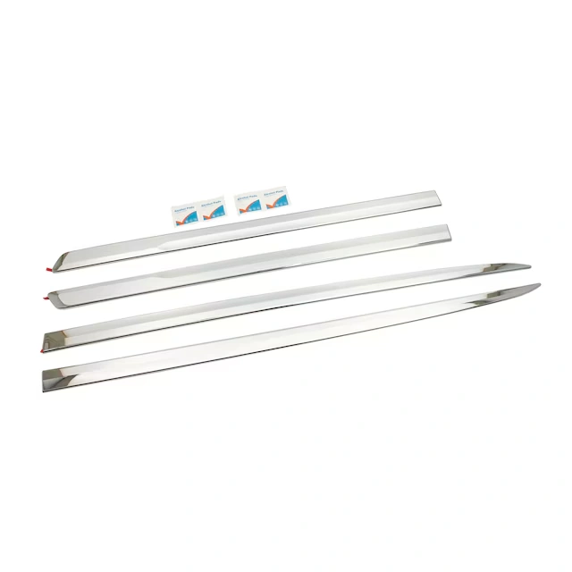 Crew Cab Door Moldings in Chrome 3 Crew Cab Door Moldings in Chrome