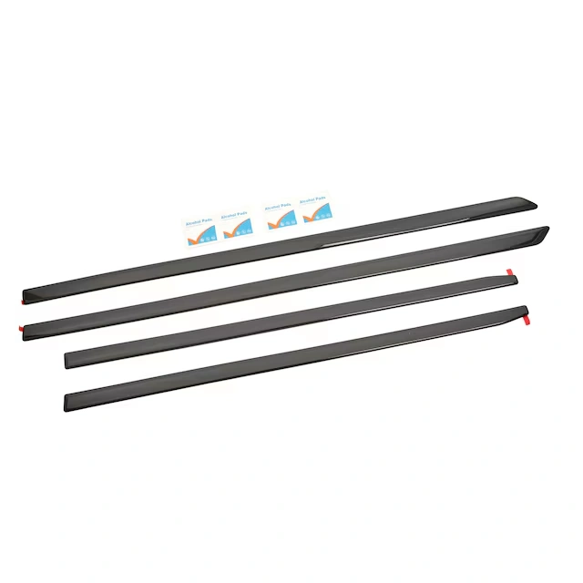 Front and Rear Door Moldings in Black