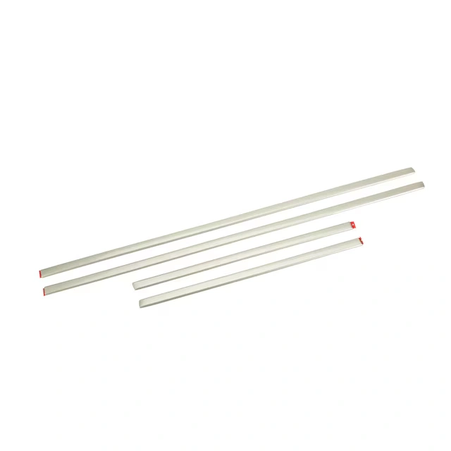 Front and Rear Smooth Door Moldings in Champagne Silver Metallic 3 Front and Rear Smooth Door Moldings in Champagne Silver Metallic