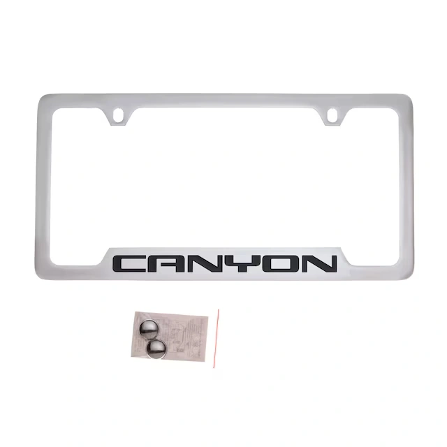 License Plate Frame by Baron & Baron® in Chrome with Canyon Script - Associated Accessories