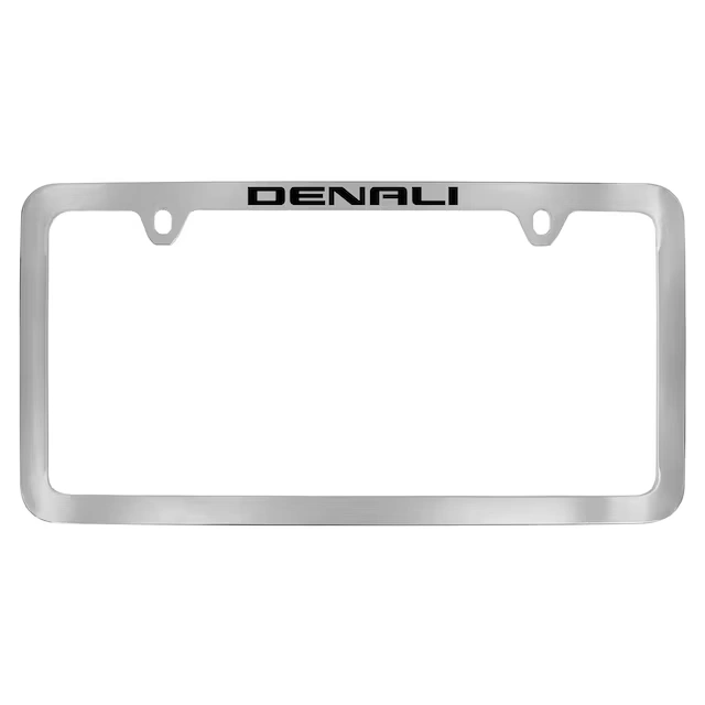 License Plate Frame by Baron & Baron® in Chrome with Black Denali Script - Associated Accessories