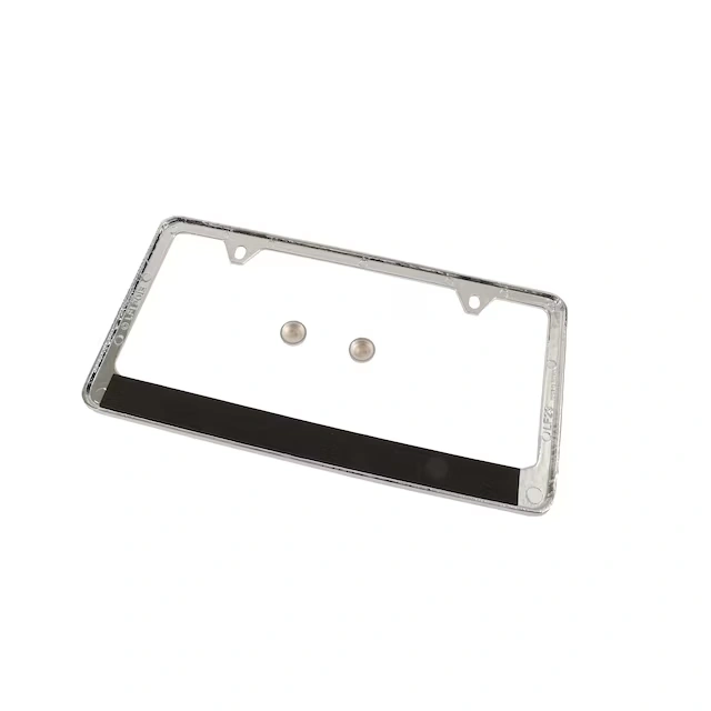 License Plate Frame by Baron & Baron® in Chrome with Black Denali Script - Associated Accessories