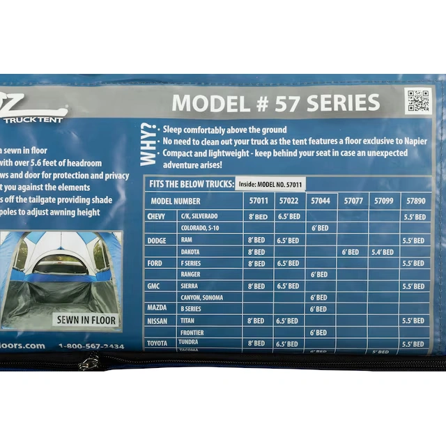 Long Box Sportz® Camping Tent by Napier® - Associated Accessories