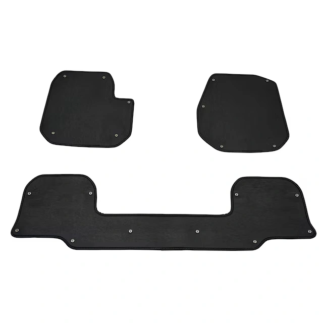 First- and Second-Row Premium Carpeted Floor Mat Inserts in Jet Black
