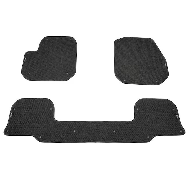 First- and Second-Row Premium Carpeted Floor Mat Inserts in Jet Black