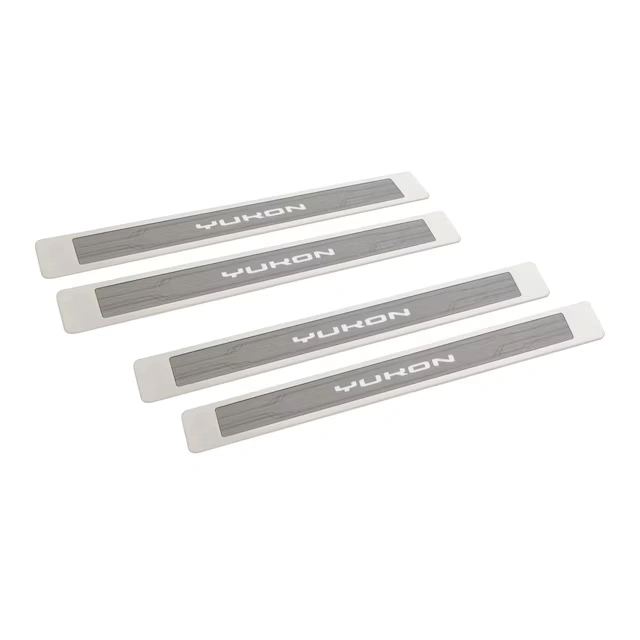 Illuminated Front and Rear Door Sill Plates with Yukon Script 3 Illuminated Front and Rear Door Sill Plates with Yukon Script