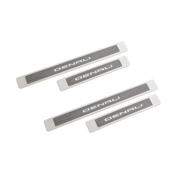 Illuminated Front and Rear Door Sill Plates with Denali Script 3 Illuminated Front and Rear Door Sill Plates with Denali Script