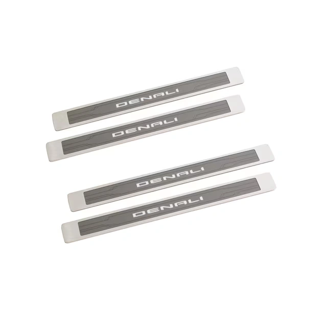 Illuminated Front and Rear Door Sill Plates with Denali Script 3 Illuminated Front and Rear Door Sill Plates with Denali Script