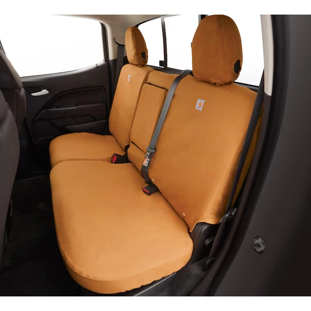 Carhartt® Crew Cab Rear Full Bench Seat Cover Package in Brown (with Armrest)