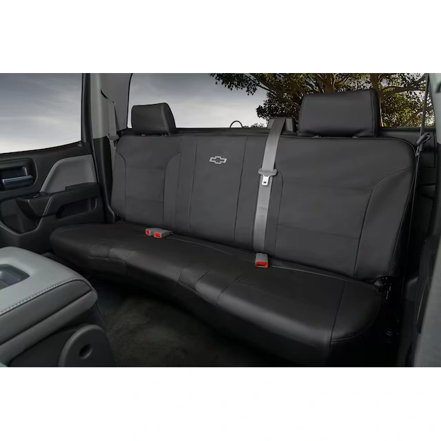 Double Cab Rear Seat Cover Set in Black (Bench Seat without Armrest)