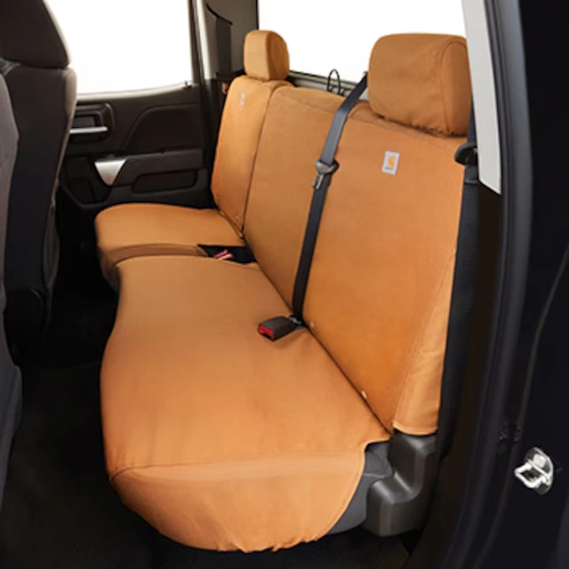 Carhartt® Double Cab Rear Full Bench Seat Cover Package in Brown