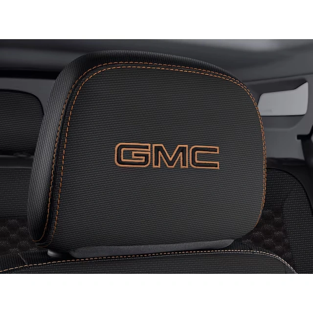Cloth Headrest in Jet Black with Embroidered GMC Script