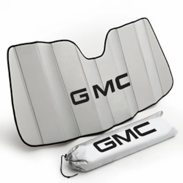 Front Sunshade Package in Silver with Black GMC Logo for Vehicles with Lane Departure