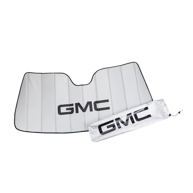 Front Sunshade Package in Silver with Black GMC Logo
