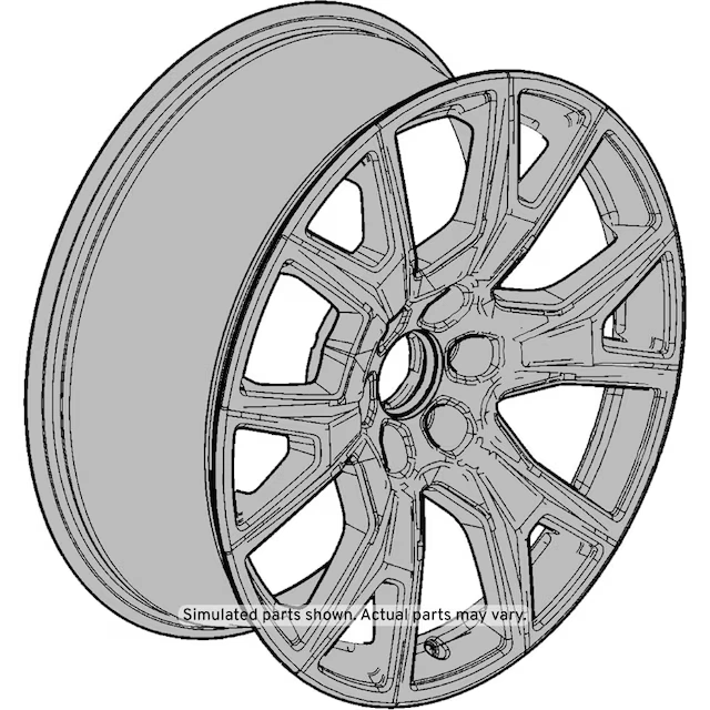 GM Genuine Parts 22x9.0in Aluminum Front and Rear Wheel