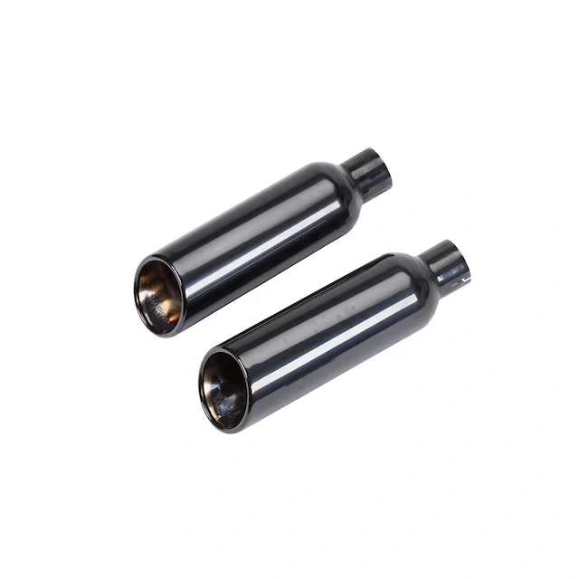 Black Chrome Dual Exit Exhaust Tip Set by Borla® - Associated Accessories