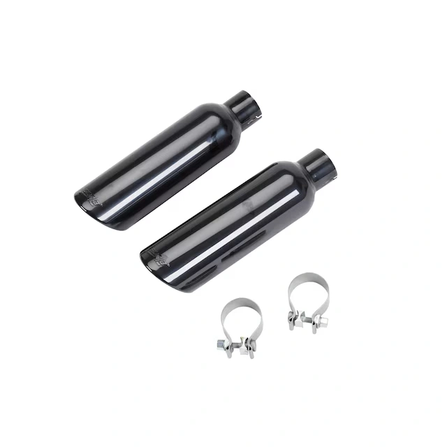 Black Chrome Dual Exit Exhaust Tip Set by Borla® - Associated Accessories