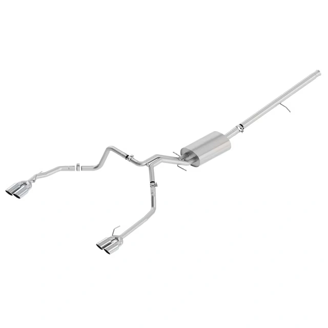 5.3L Cat-Back Dual-Split Rear-Exit Through-the-Bumper Exhaust Upgrade System with Quad Bright Chrome Tips for Short Wheel Base Models by Borla® - Associated Accessories