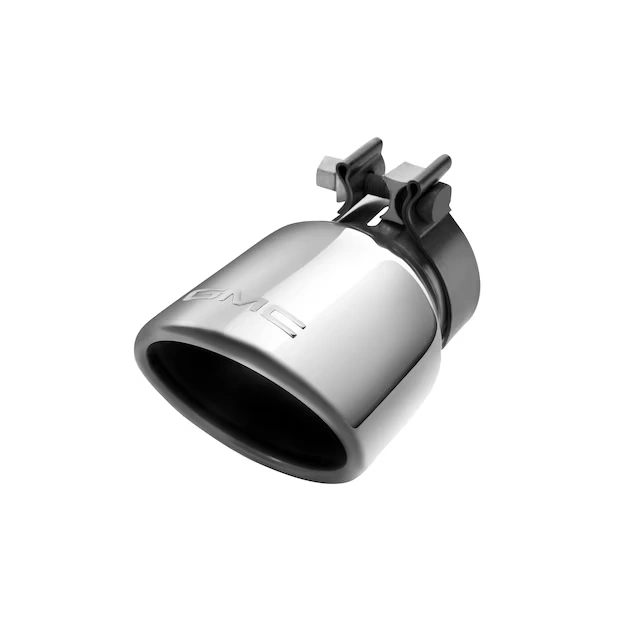 3.6L or 5.3L Polished Stainless Steel Single Outlet Exhaust Tip with GMC Logo