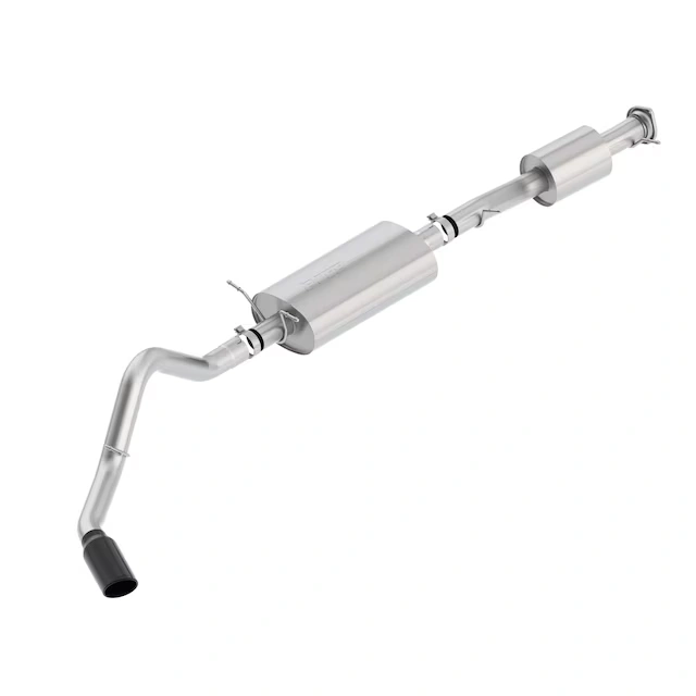 6.6L Gas Cat-Back Exhaust Upgrade System with Single Black Chrome Tip for Short Wheel Base Models by Borla® - Associated Accessories