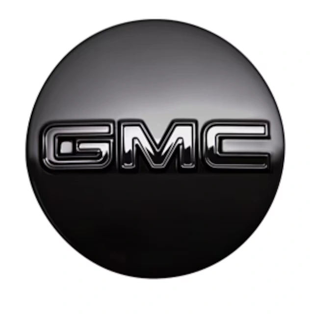 Center Cap in Black with Black GMC Logo