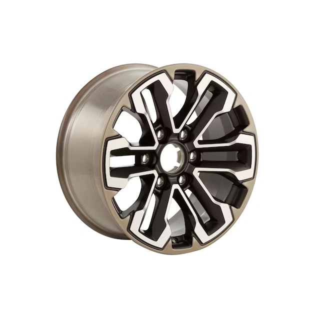 18x8.5-Inch Aluminum Multi-Spoke Wheel in Satin Graphite with Gold Oxide Finish and Machined Face