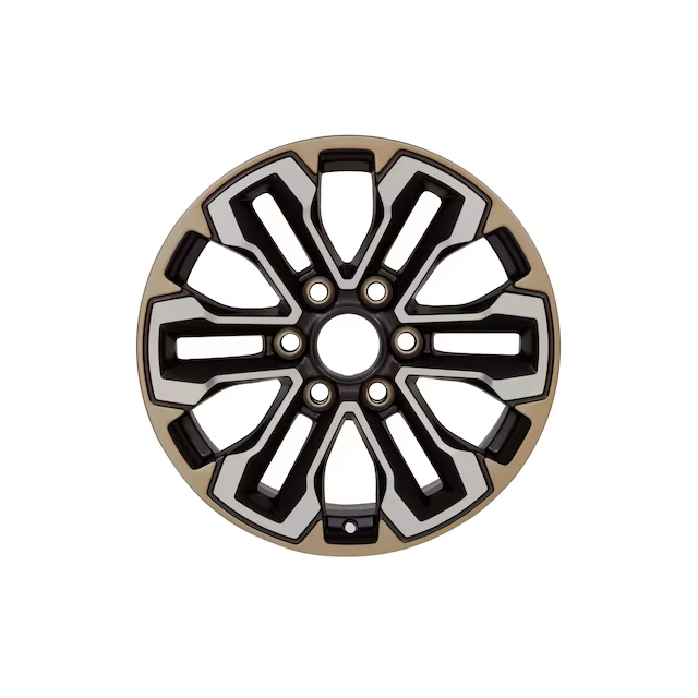 18x8.5-Inch Aluminum Multi-Spoke Wheel in Satin Graphite with Gold Oxide Finish and Machined Face