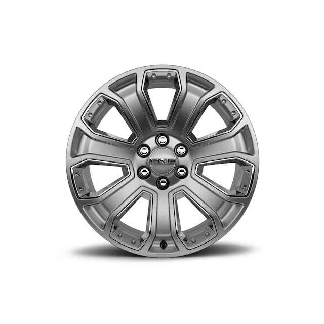 22x9-Inch Aluminum 7-Spoke Wheel in Silver with Chrome Inserts