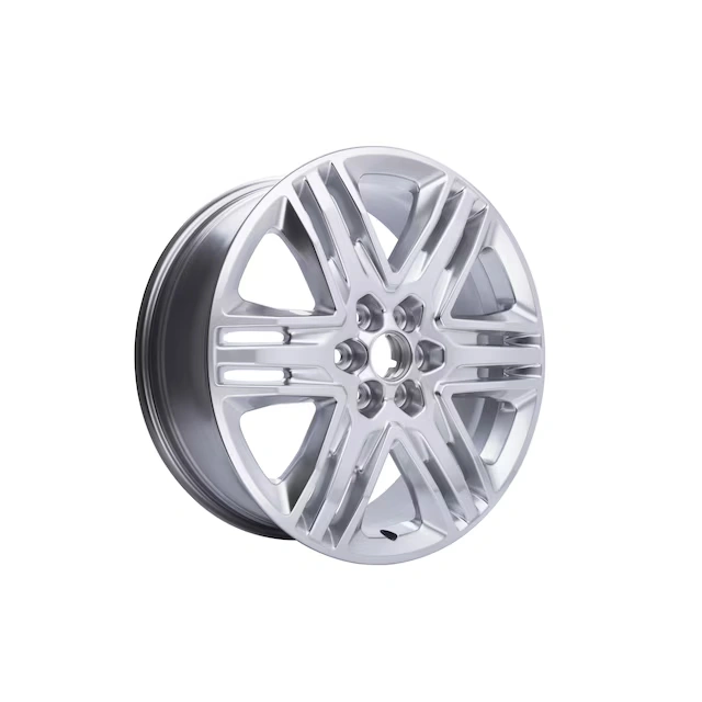 20x8-Inch Aluminum 6-Split-Spoke Wheel in Sterling Silver